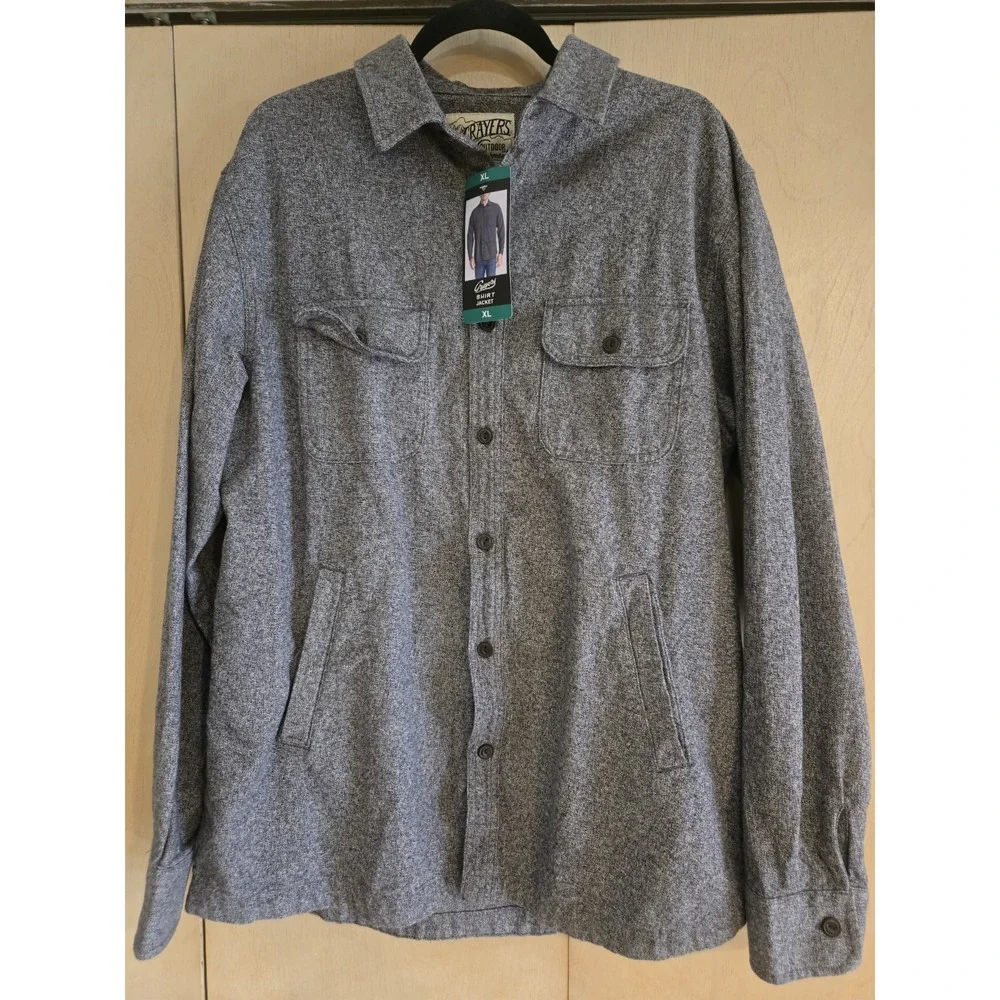 Grayers Outdoor Garments Shirt Jacket XL Gray Cold Weather Rated Shacket NWT